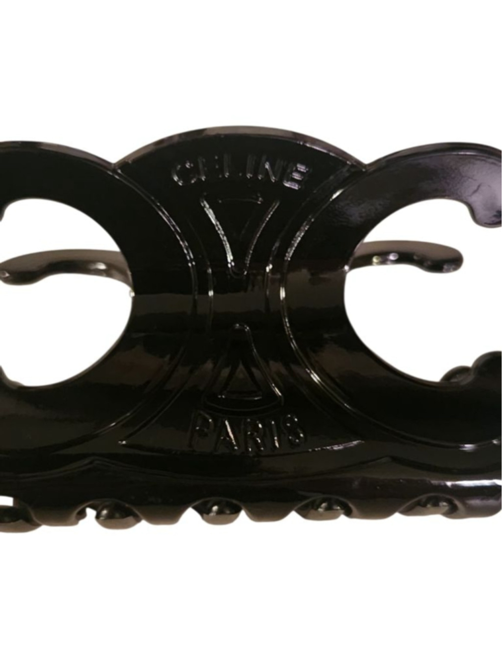 Women's Black 2" Triomphe Hair Claw Clip One Size
